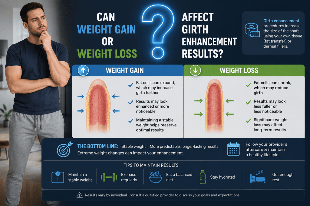 weight changes and girth enhancement